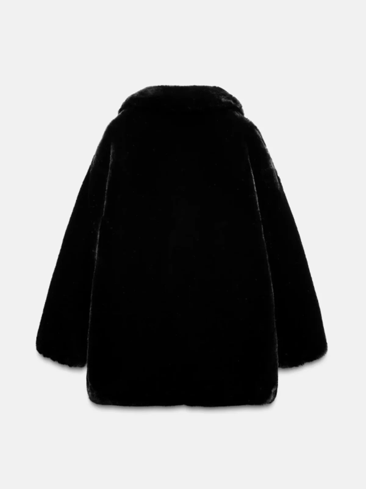 شتاء جديد Bla سلسلة تأثير الفراء الاصطناعي طويل Sve V-Ne معطف ملابس خارجية Ele بسيط Sle Thiened فضفاض صالح #2