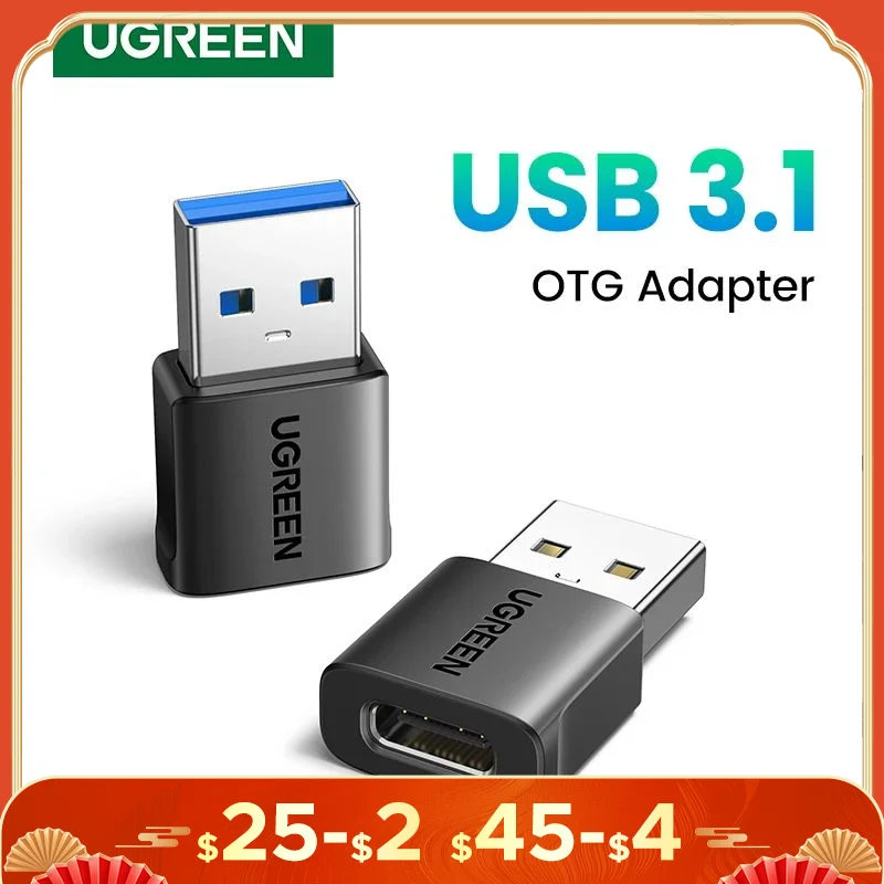 UGREEN USB 3.1 Type C OTG Adapter USB A Male to USB C Female Cable Converters For Macbook Samsung S10 Huawei USB To Type-c OTG