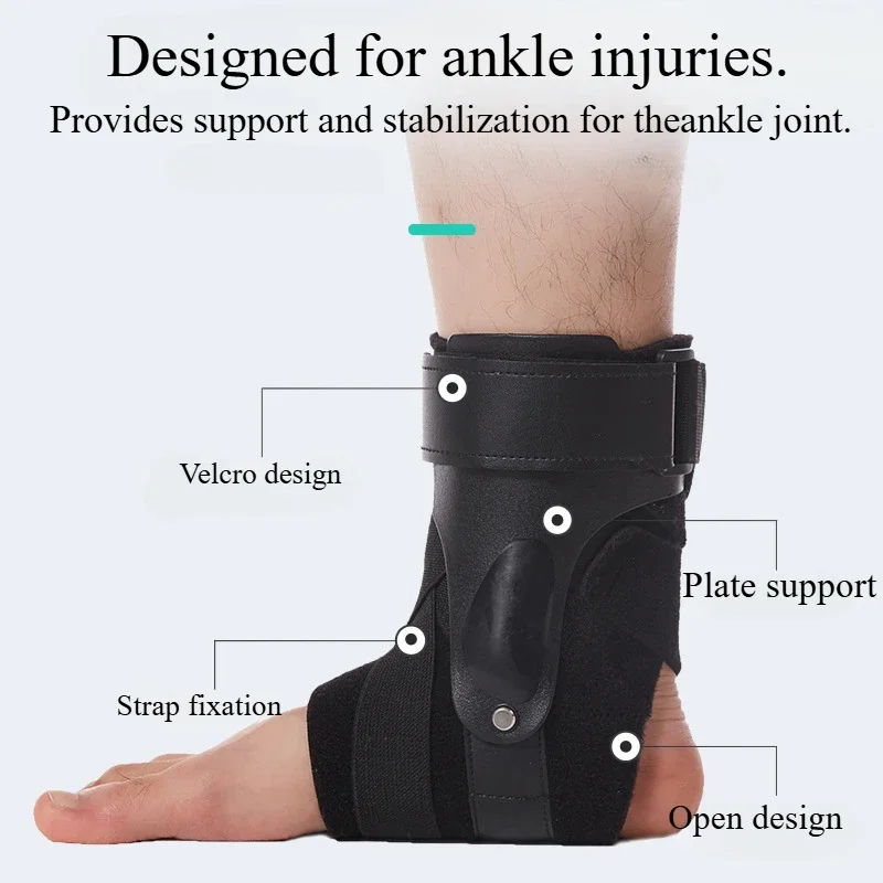 VECENT 1PCS Ankle Sprained Support Brace Ankle Splint Stabilizer Protect for Sprained Ankle Injury Recovery Achilles Tendonitis