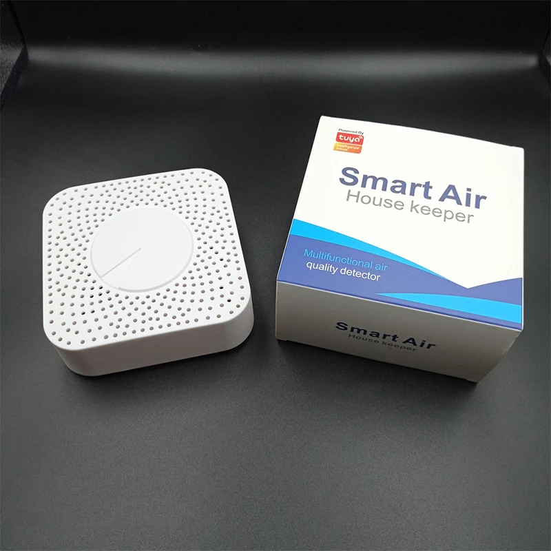 Tuya Zigbee/WiFi Air Quality Sensor Monitor Smart Air Box PM2.5 CO2 Meter Formaldehyde VOC Temperature Humidity Sensor & Gateway