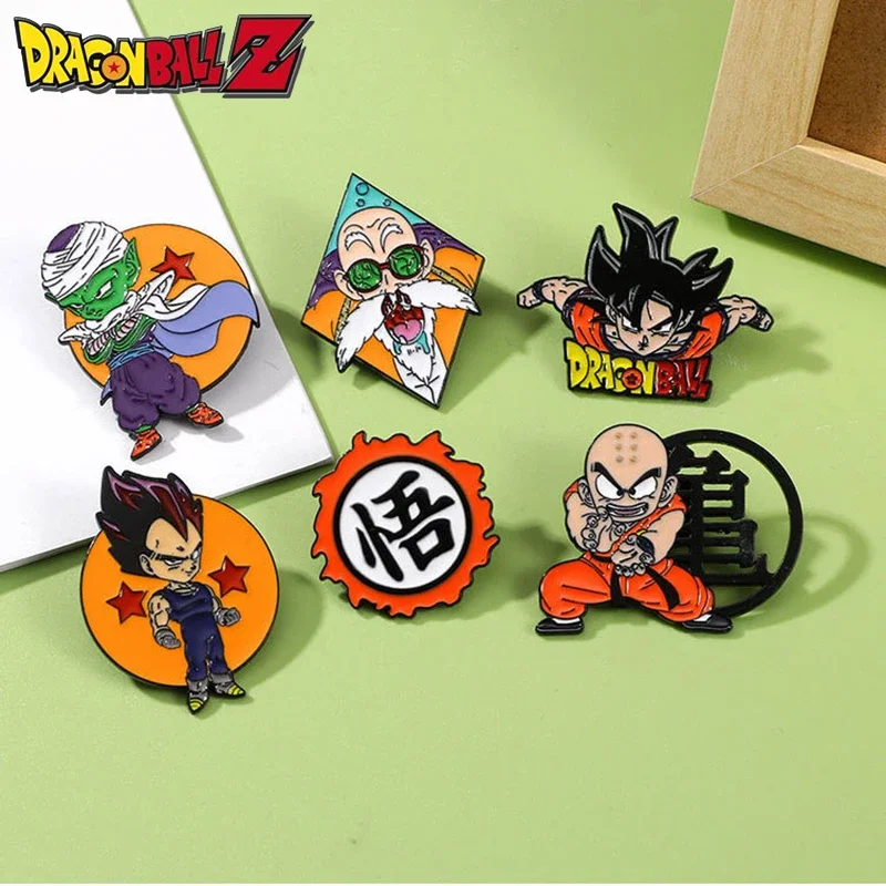 Anime Dragon Ball Z Goku Brooch Children Clothing Decorative Badge Men Cartoon Backpack Alloy Personality Badge Accessories