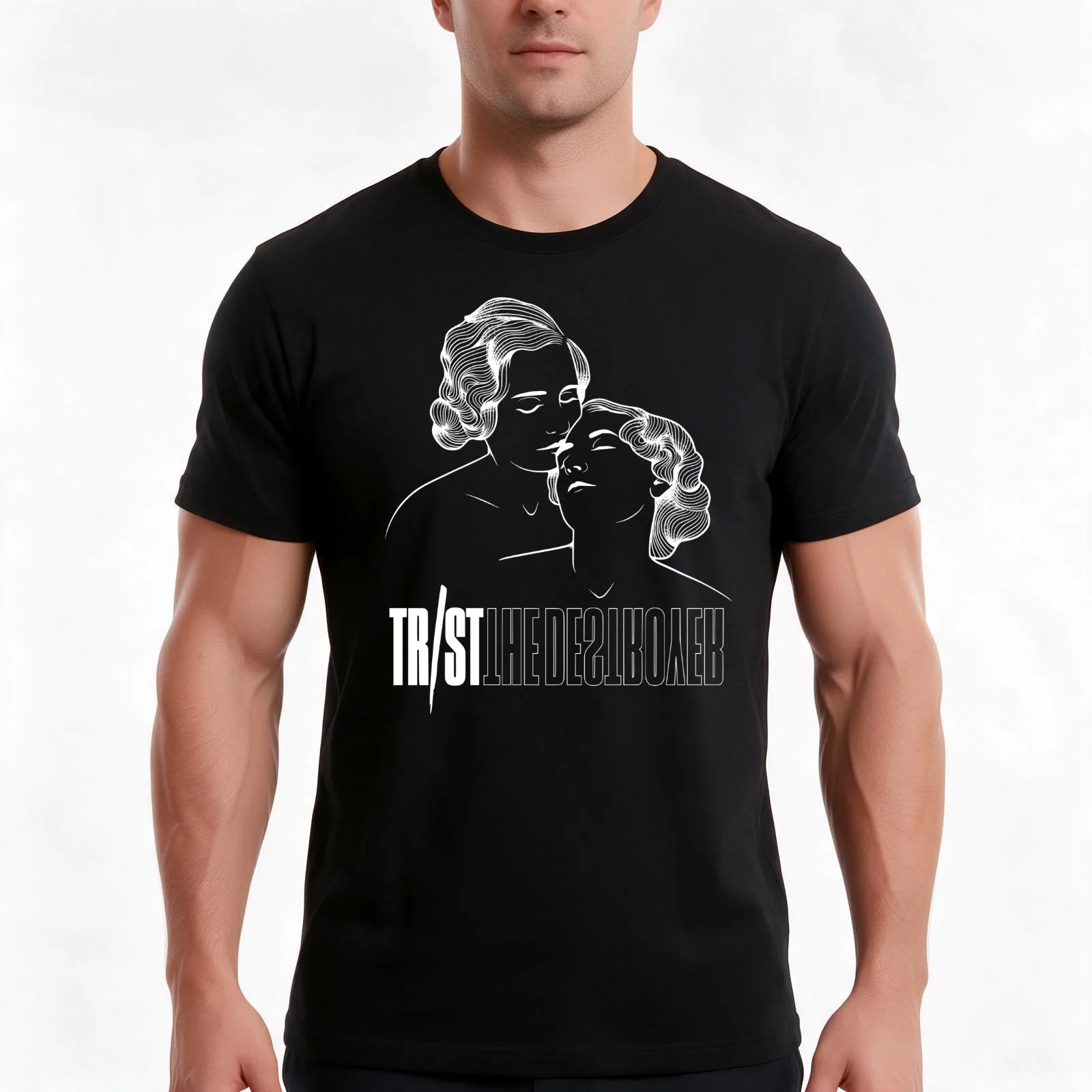 The Destroyer T-Shirt, Summer Casual Cotton Tee, Oversized Streetwear Tops, Vintage Graphic Print, Loose Fit Short Sleeve
