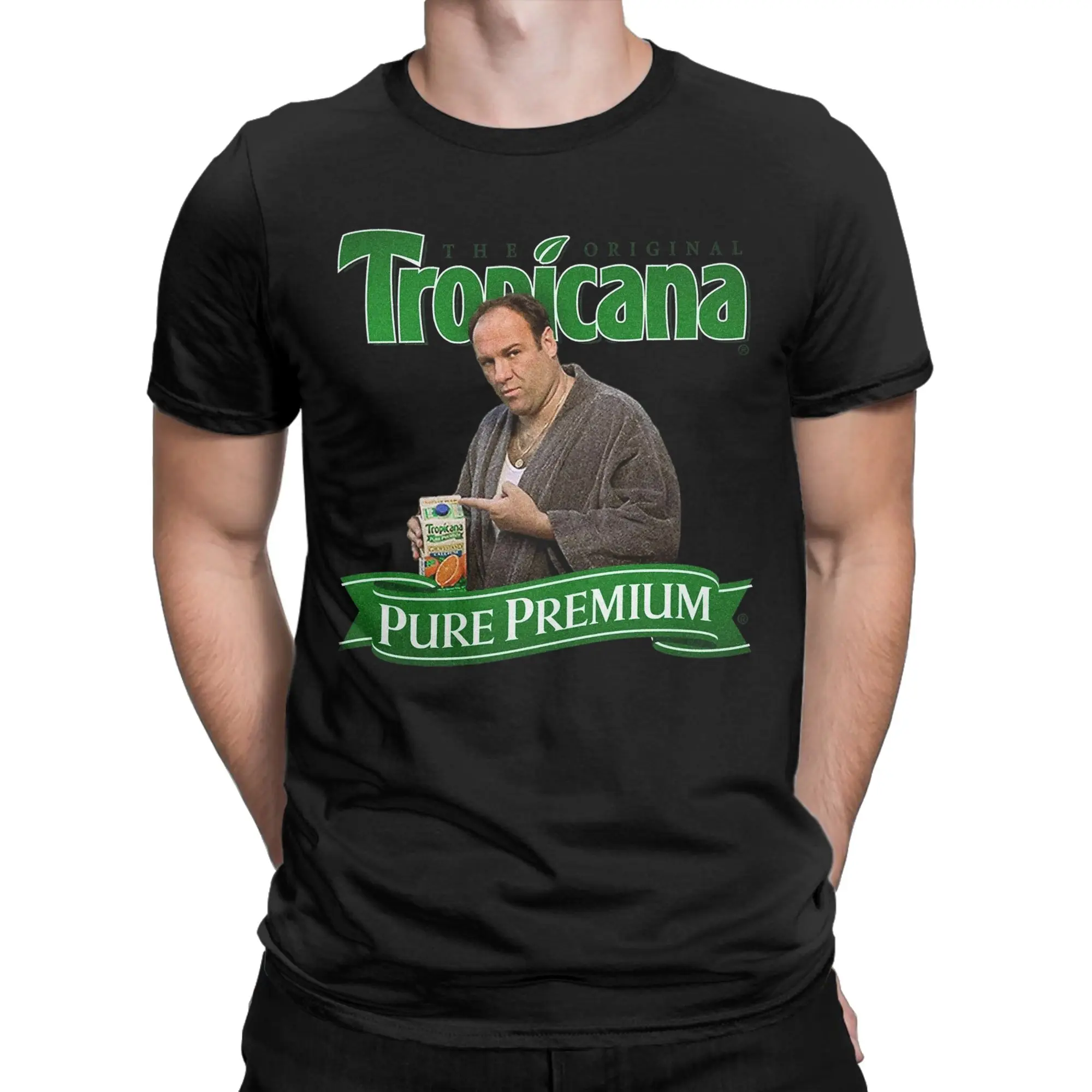 The Sopranos T-Shirts for Men  Novelty Pure Cotton Tees Round Neck Short Sleeve T Shirts Unique Clothing