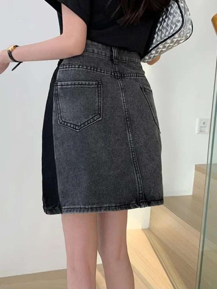 Mini Skirts Women Simple Denim Slim Summer All-match Basic High Wasted Korean Style Hot Sales Party Cozy Schoolgirls Clothing