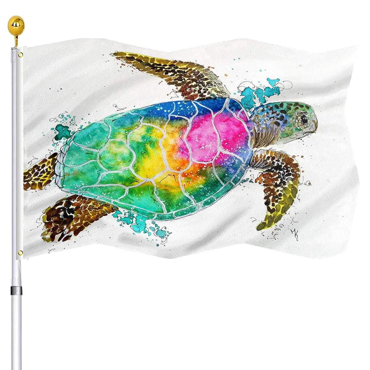bandeira-aquarela-tartaruga-marinha-animais-marinhos-fofos-banner-de-cores-vivas-com-ilhos-de-latao-bandeiras-decoracoes-de-quintal-ao-ar-livre-e-interno