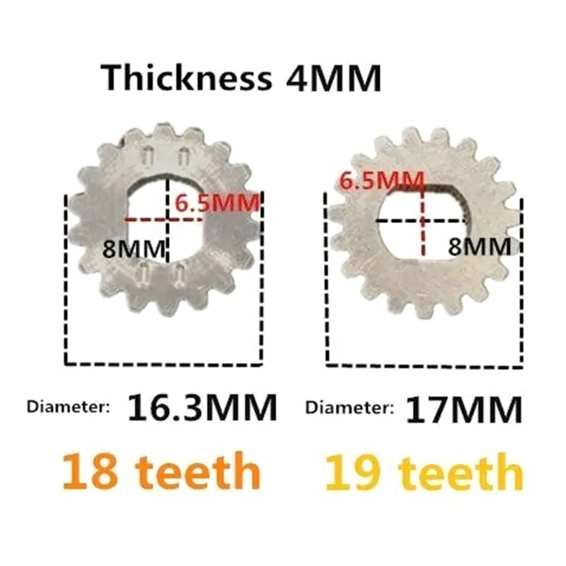 18/19 Teeth Motor Gear Metal Sunroof Motor Gear Repair Kit Easy Fixng Compatible for W203 W204 Quality Metal Made