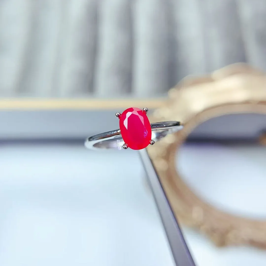 

Роскошное женское кольцо из стерлингового серебра 925 пробы с натуральным рубином, дизайнерское модное ювелирное изделие, идеально подходит как элегантный шикарный подарок