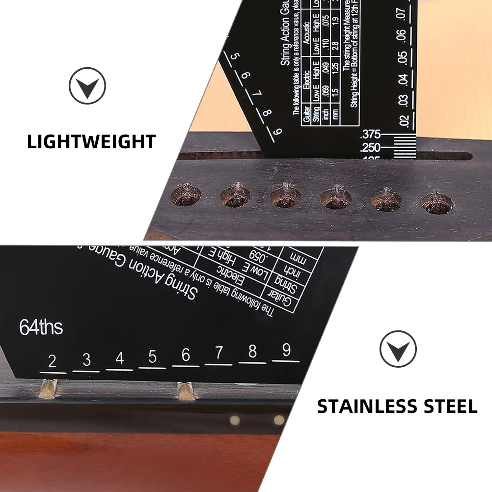 

Guitar String Gauge Ruler Electric Acoustic Accessories Stainless Steel Luthier