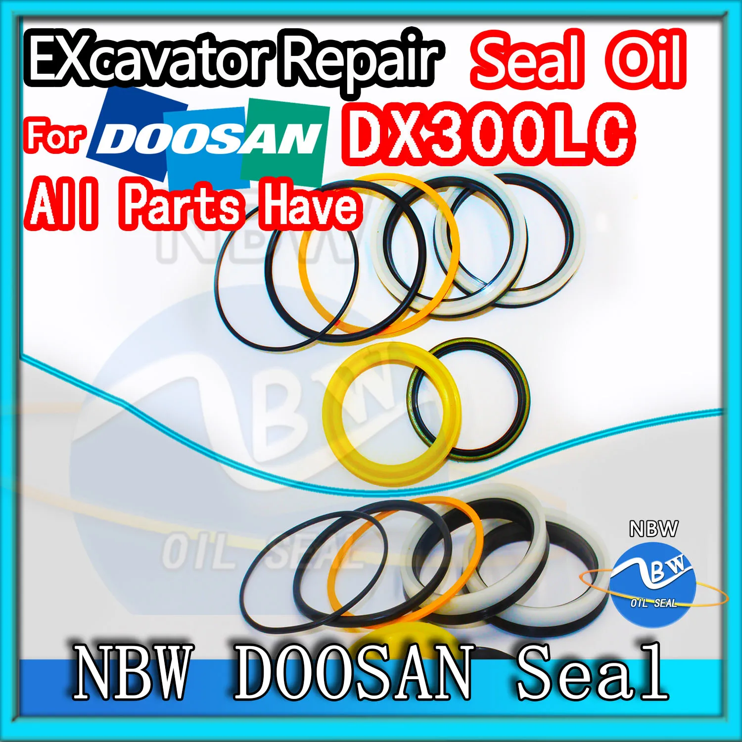 

For Doosan DX300LC Excavator Oil Seal Kit High Quality Repair Bushing Control Pilot Valve Blade TRAVEL Joystick Engine O-ring