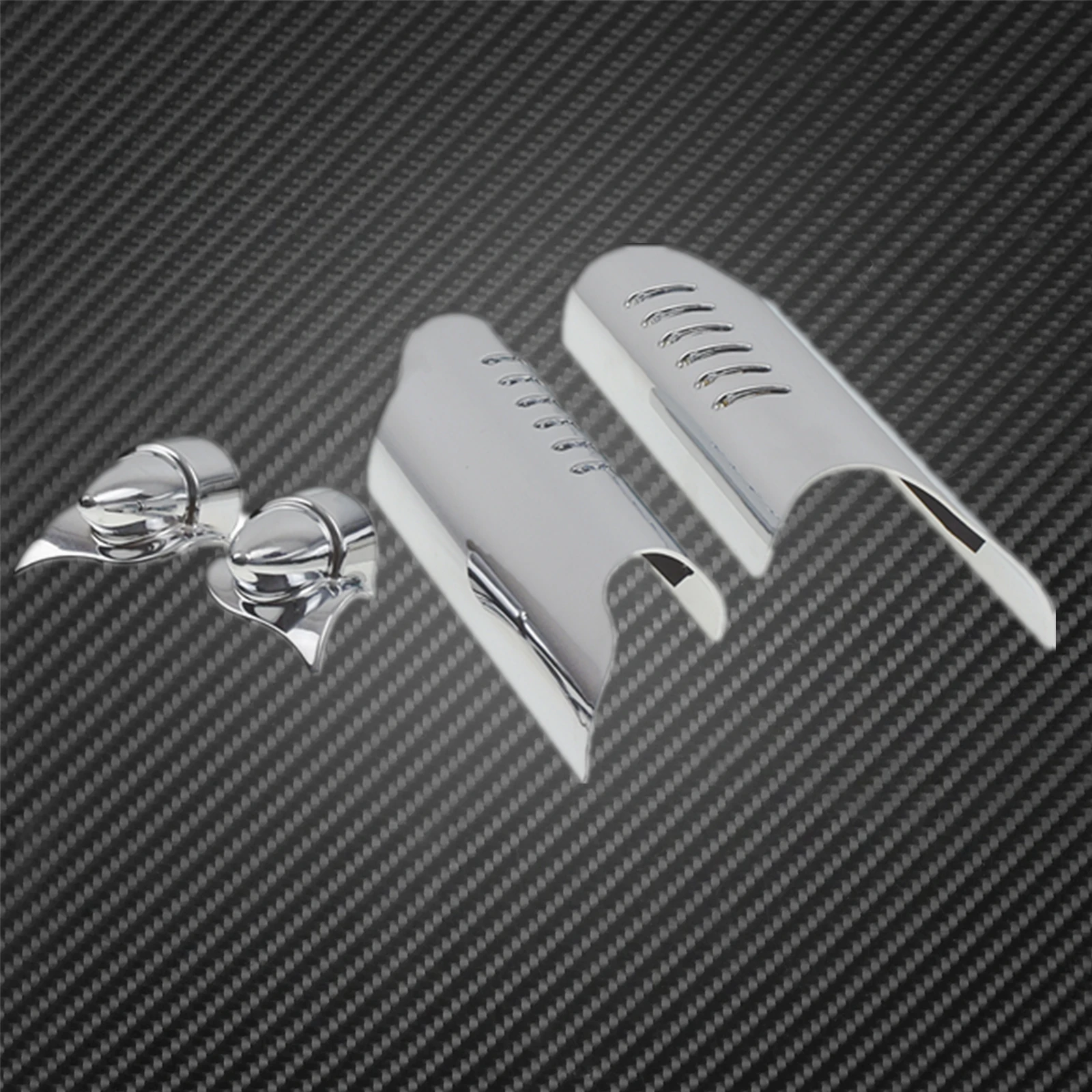 2XMotorcycle Fork Lower Leg Deflectors Shield Cover For Harley Touring FLHT Road King Street Road Glide FLHX CVO FLHXSE 2000-13