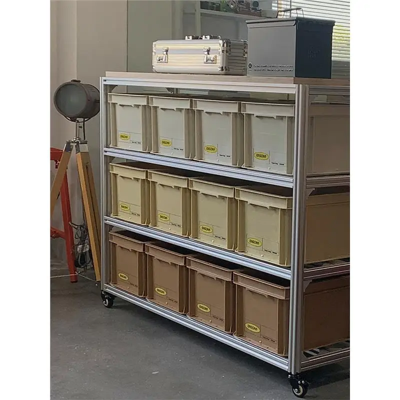 Industrial Kitchen Shelves, Bedroom Bookshelves Aluminum Profile Birch Storage Shelves