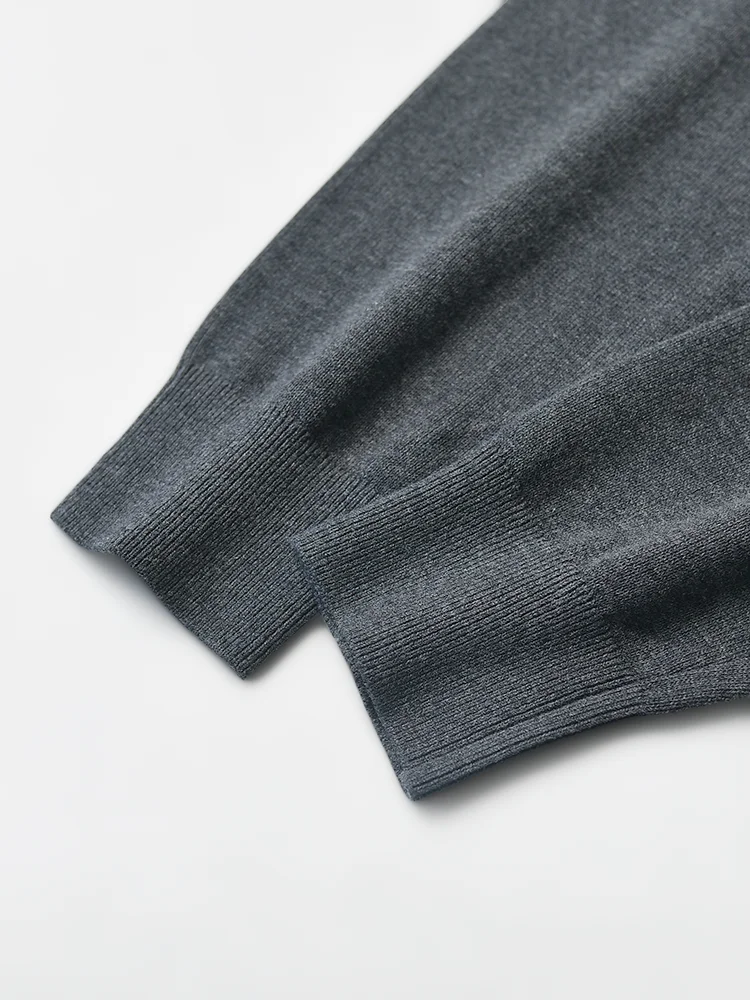   Z CLUB-suéter de punto largo para hombre, cuello alto, elástico, transpirable, combina con todo, mezcla de algodón suave para otoño e invierno