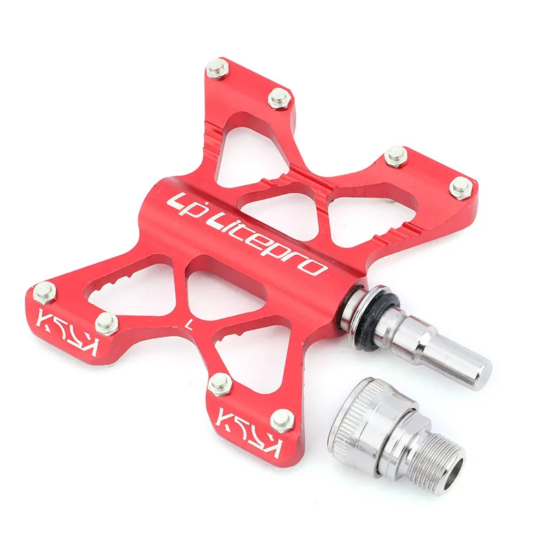 LP Litepro K5 Bicycle Pedal MTB Aluminum Alloy DU Bearing Ultralight Quick Release Pedals Folding Bike Pedal Bike Parts