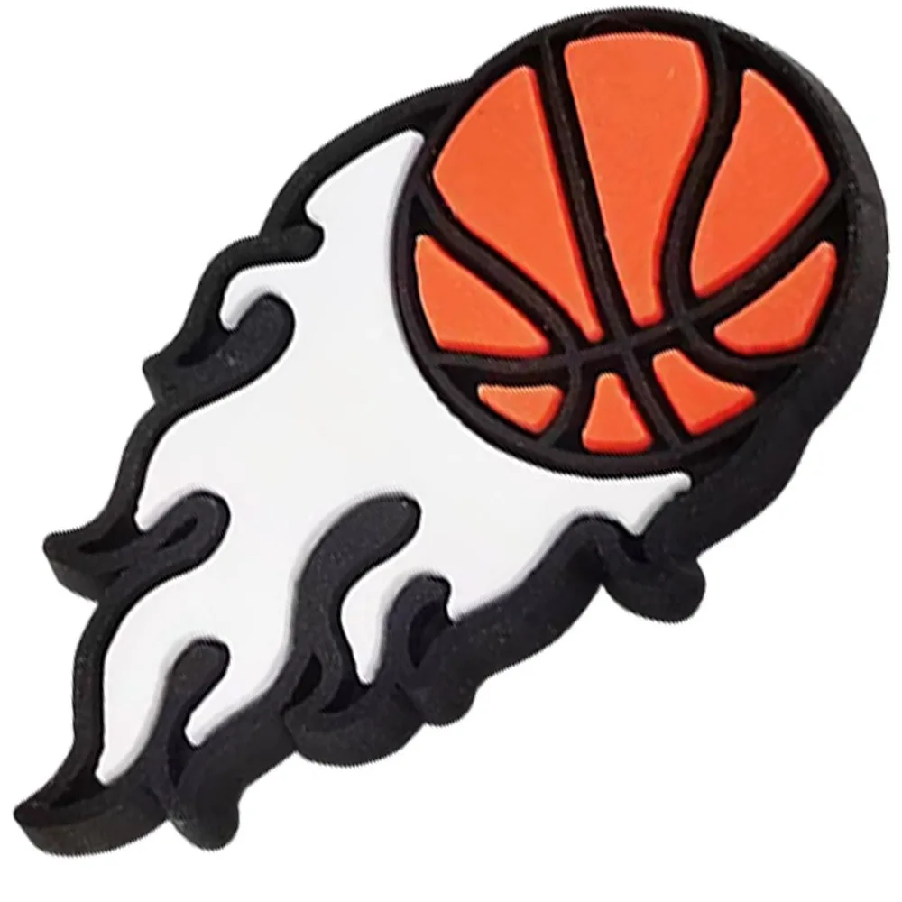 Basketball PVC Schuhschnalle Herz Krone Designer Schuhe Charms Zubehör Clogs Dekorationen Clips Unisex Geschenkbevorzugung – Detail 13