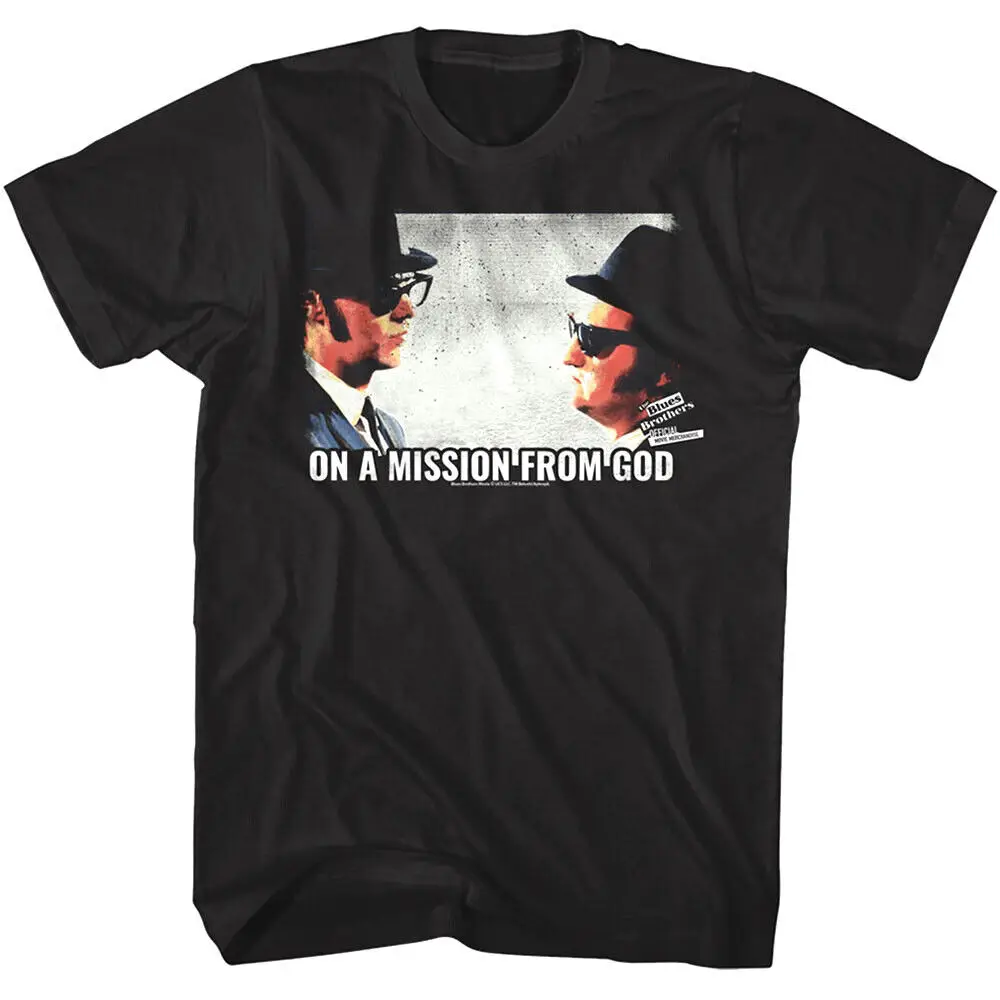 Blues Brothers On a Mission from God Men's T Shirt Jake Elwood Belushi Aykroyd