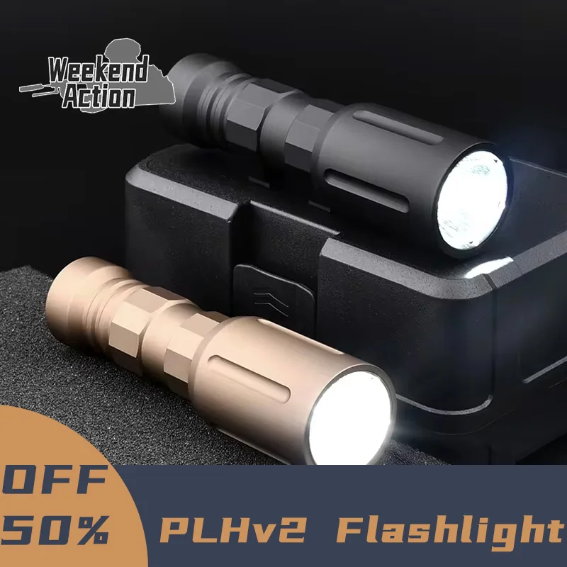 Wadsn Metal PLHv2-18650 Scout Light Tactical Flashlight Thornta Hunting Light Offset Adaper Mount fit 20mm Picatinny Rail