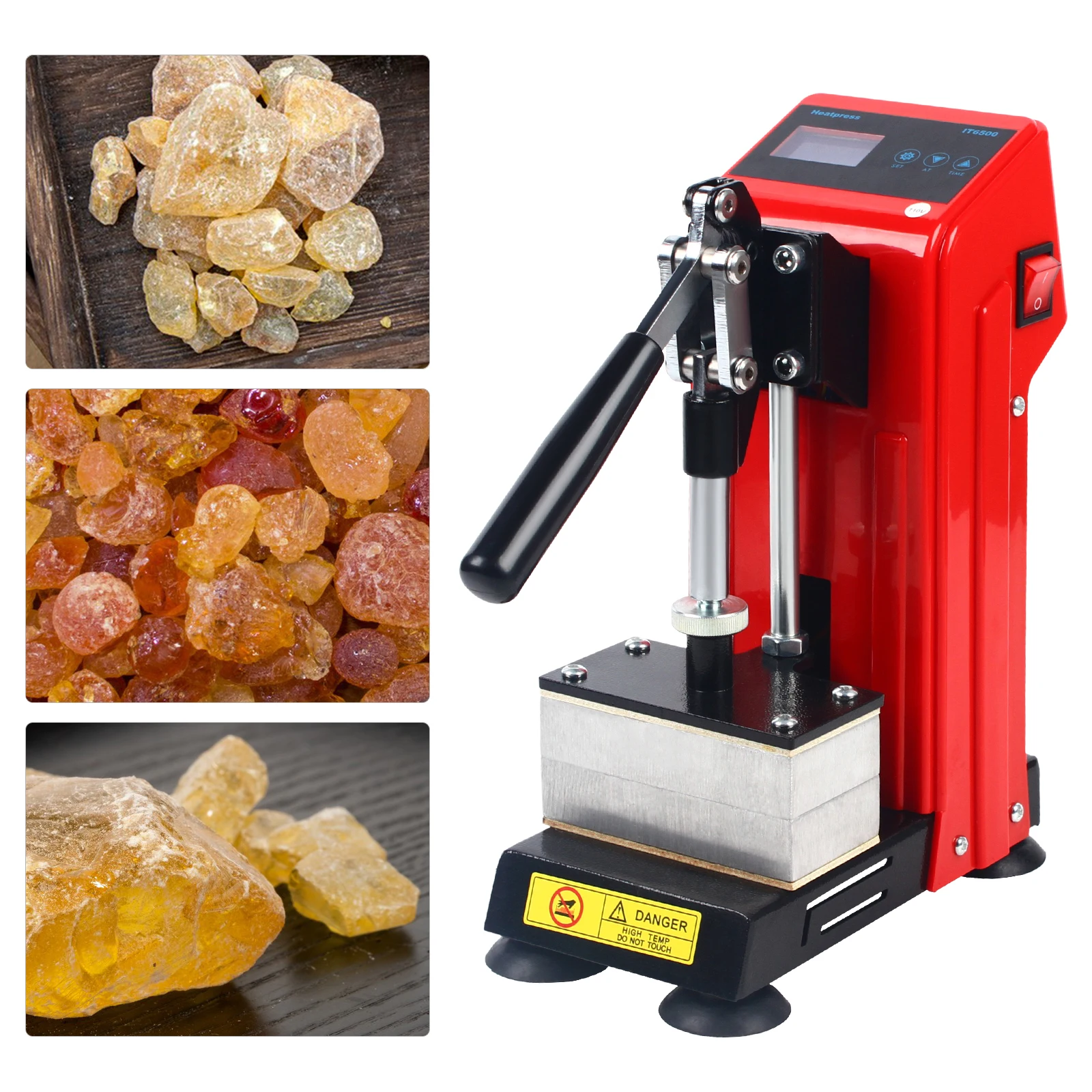 

Manual Heat Press Machine Mini 0-400℉ 900W Hot Press Stamping Machine 110V Heavy Duty Press for Printing Heat Transfer Equipment