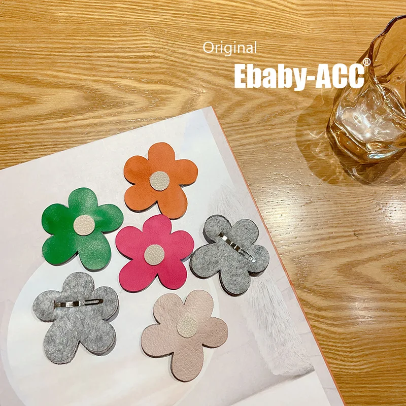 Hair Clips Flower BB Barrettes Seamless Korean Style Metal Colorful Cute Side Bangs Stray Hairs Gentle Grip for Girls Kids Party