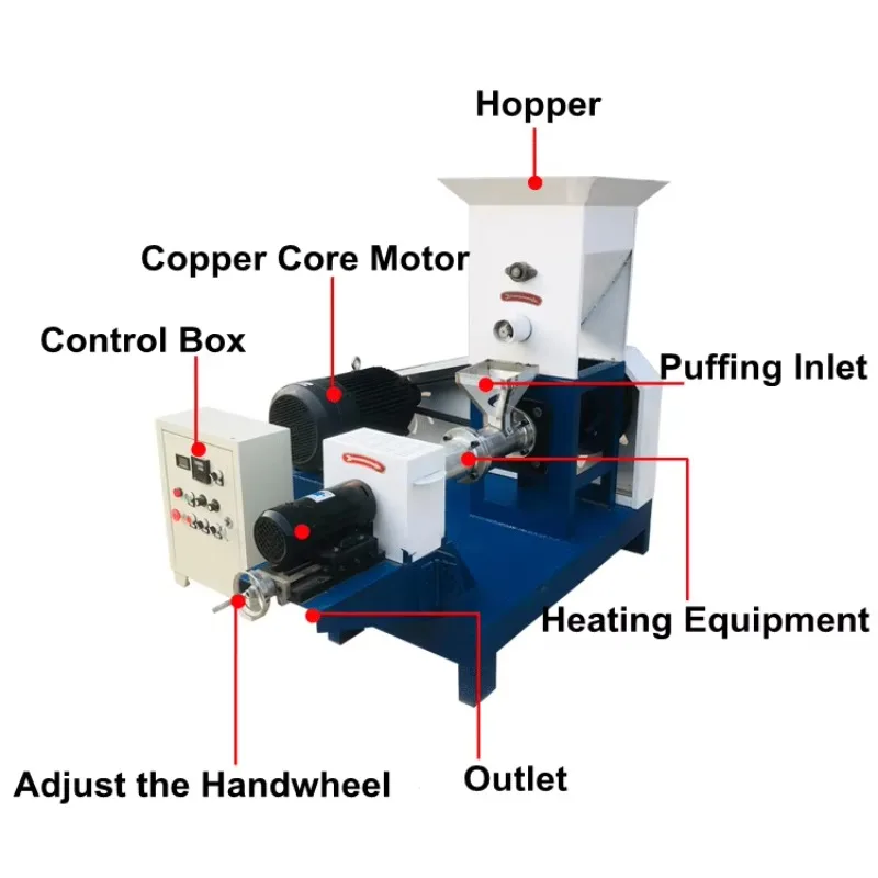 Commercial Snack Bar Twin Screw Extruder Puffed Corn Flakes Snack Food Maker