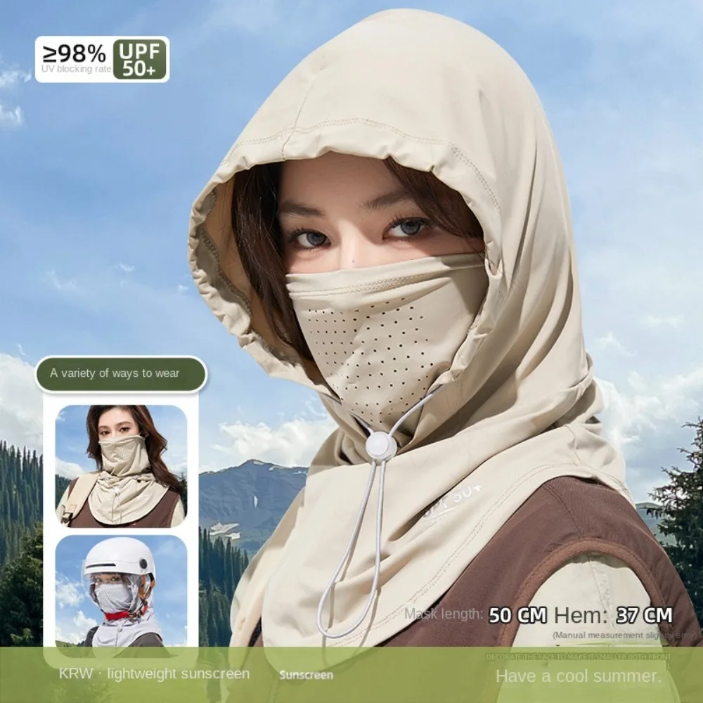 Adjustable Anti-UV Balaclava Hat Dual Use Ice Silk Cycling Uv Protection Masks Visor Hat Neck Protection
