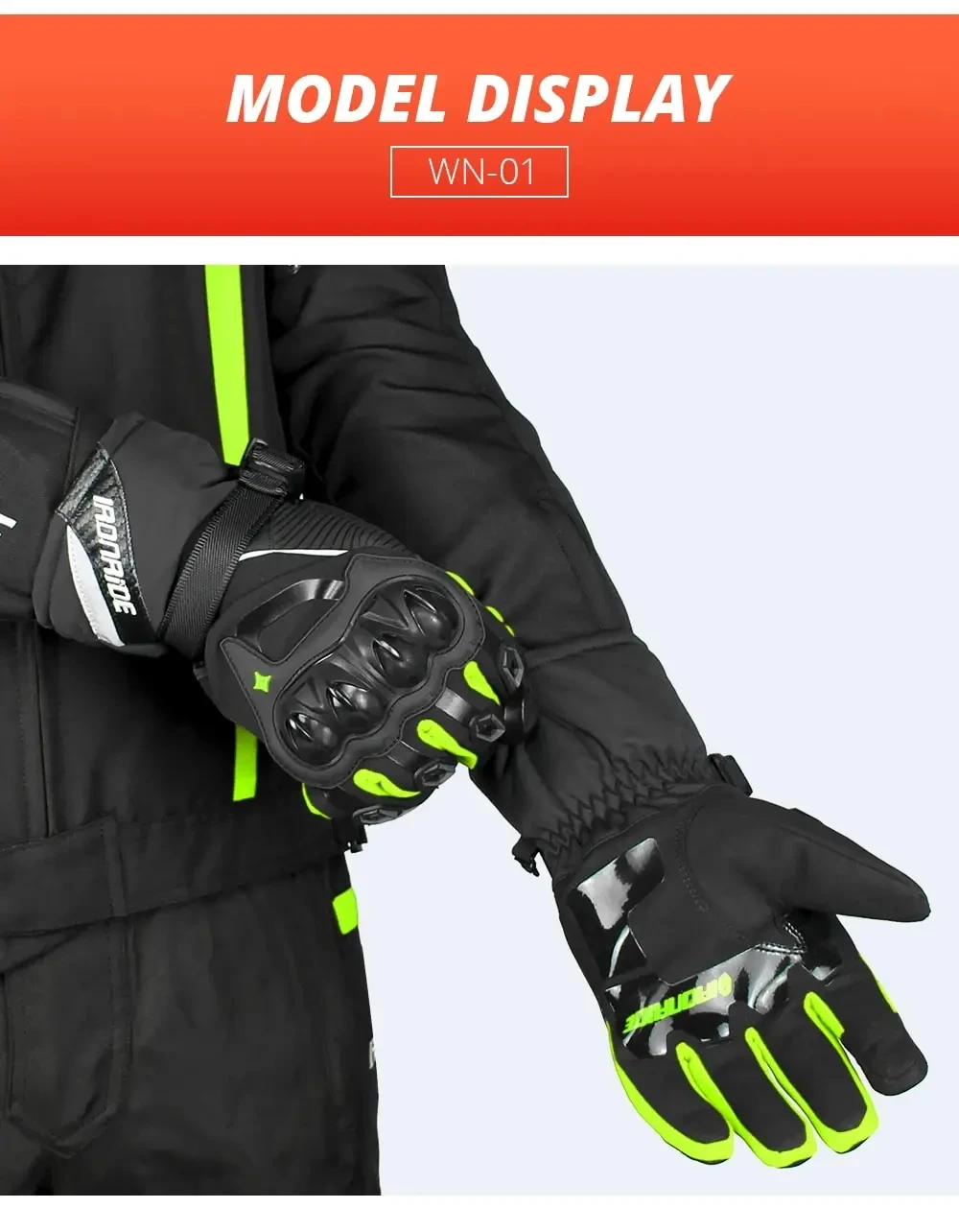 Motorrad Handschuhe Wasserdicht Winddicht Voll Finger Moto Motorrad Reiten Handschuhe Touchscreen Moto Motocross Handschuhe Winter – Detail 15