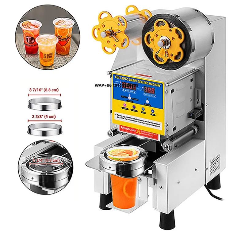95/90Mm Machine Sigillante Glass Paper Plastic Cup Sealing Machine Manual Small Cup Sealer Machine Fully Automatic