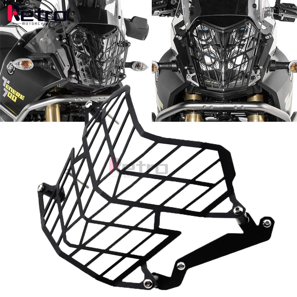 

Motorcycle Aluminium Headlight Protector Grille Guard Cover Protection Grill for Yamaha Tenere 700 TENERE 700 Tenere700