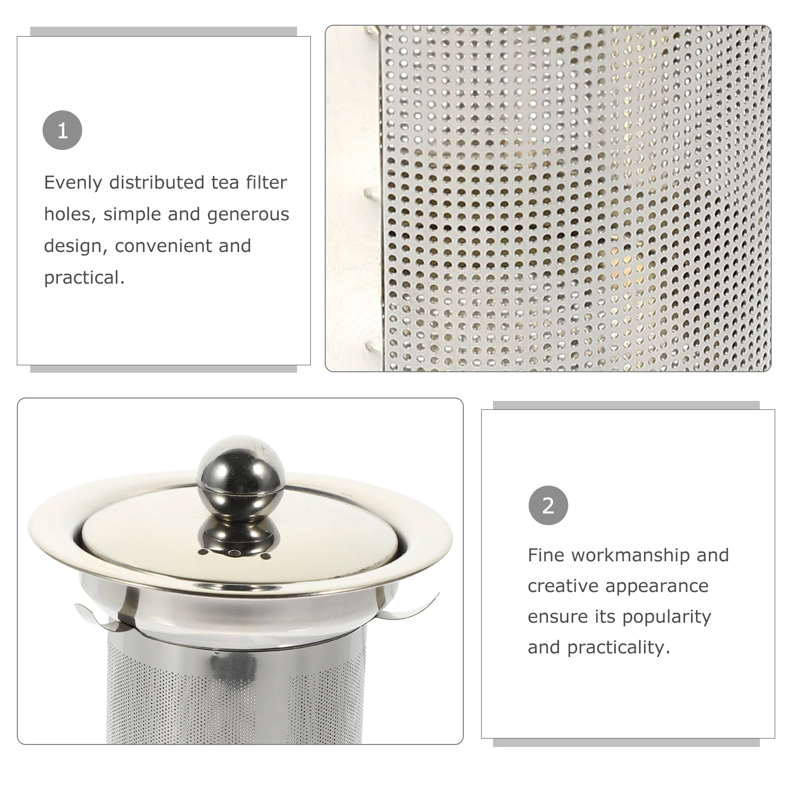 Teapot Strainer Stainless Steel Infuser Home Supplies Loose Filtering Exquisite Mesh Leakers Strainers Insert