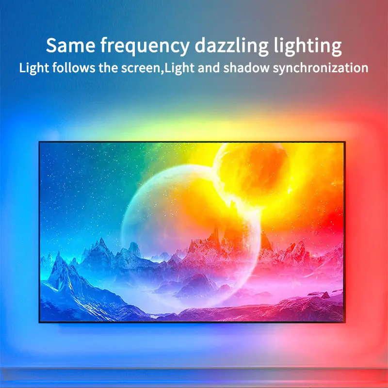 Tira de luz inteligente con Graffiti APP TV HDMI, luz de fondo sincronizada, transmisión y atmósfera de control de voz colorida