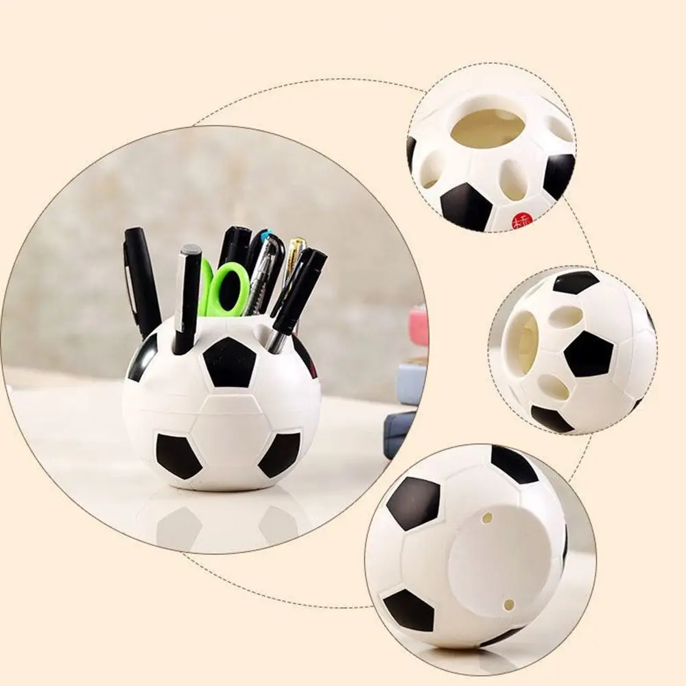 New Design Table Ornament Home Decoration Pencil Toothbrush Holders Soccer Shape Tool Cartoon Football Pen Holder Pen Rack