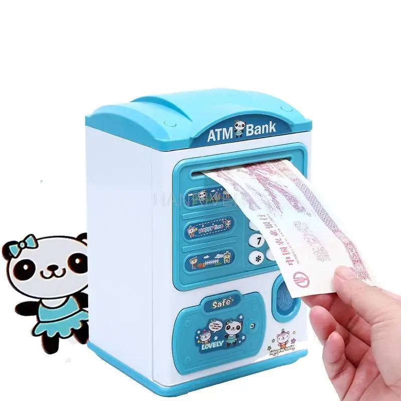 Money Box With Fingerprint Piggy Bank Electronic ATM Savings Box For Coins Cash Safe Large Coin Bank Password Lock For Children