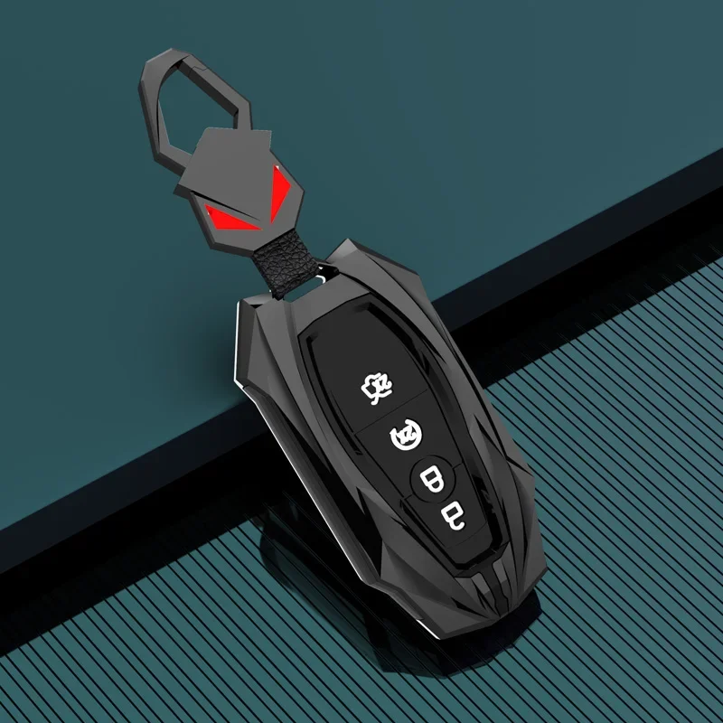 

Zinc Alloy Car Key Case Cover Shell For Ford F-150 F-250 F-350 2018 2017 Fusion Mustang Explorer Key Holder Auto Accessories