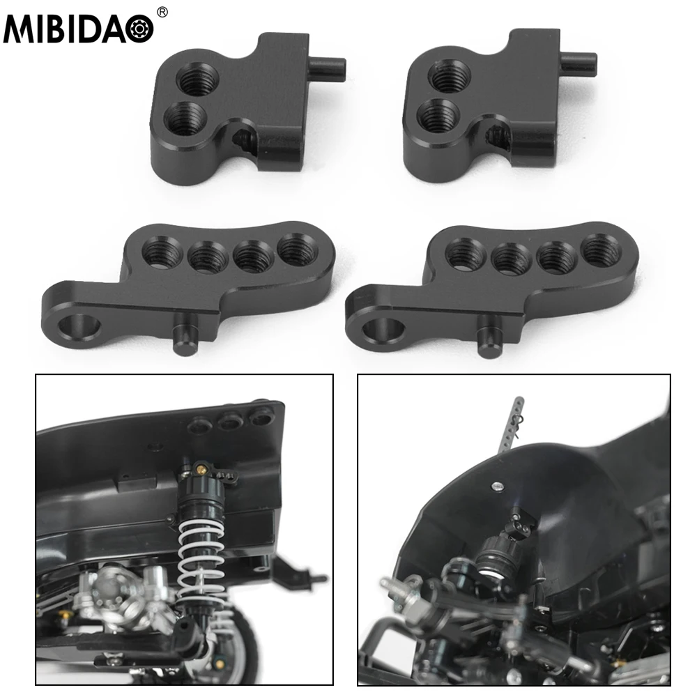 MIBIDAO Front  Rear Adjustable Bracket Shock Damper Towers Mount For 1/10 Tamiya CC01 RC Crawler Car Upgrade Parts