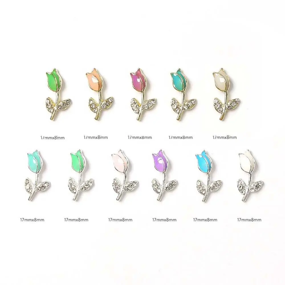 Accessories Nail Ornament DIY Nail Art Flowers Nail Art Rhinestones 3D Nail Jewelry Tulip Nail Decorations Tulip Nail Drills