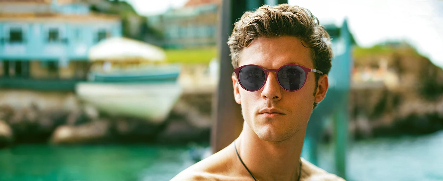 ZENOTTIC Retro polarisierte Sonnenbrille für Herren und Damen, Vintage-Stil, runder Rahmen, Gummibeine, Sonnenbrille, UV400-Schutzbrille – Detail 1
