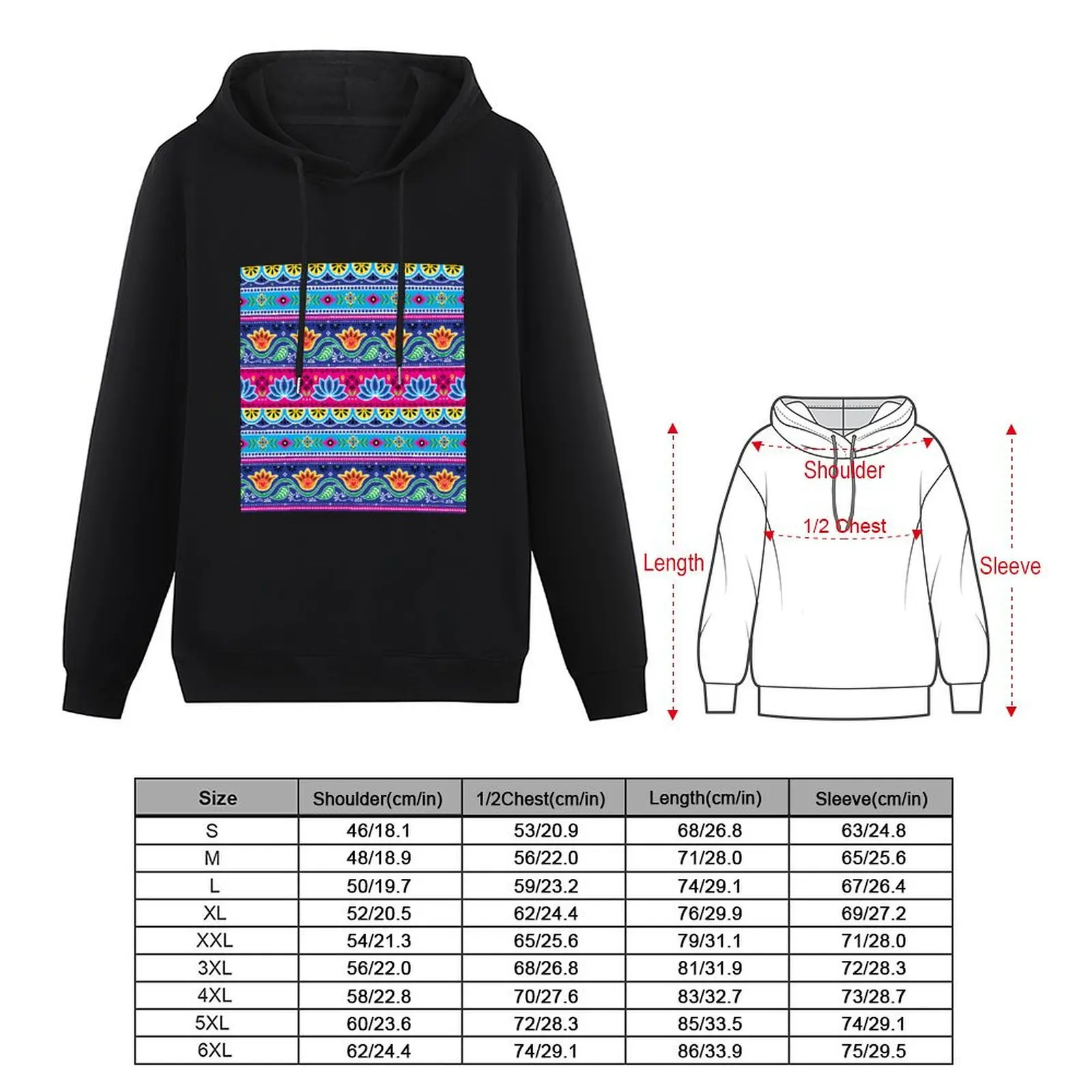 Pakistani truck art seamless pattern Pullover Hoodie autumn new products japanese hoodie