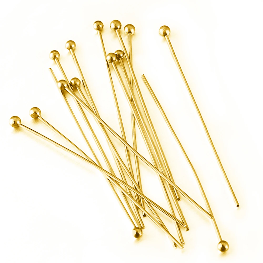 

100pcs 12-40mm Stainless Steel Ball Head Pins for Jewelry Making Head Pins Findings DIY Needlework Handmade Crafts Components