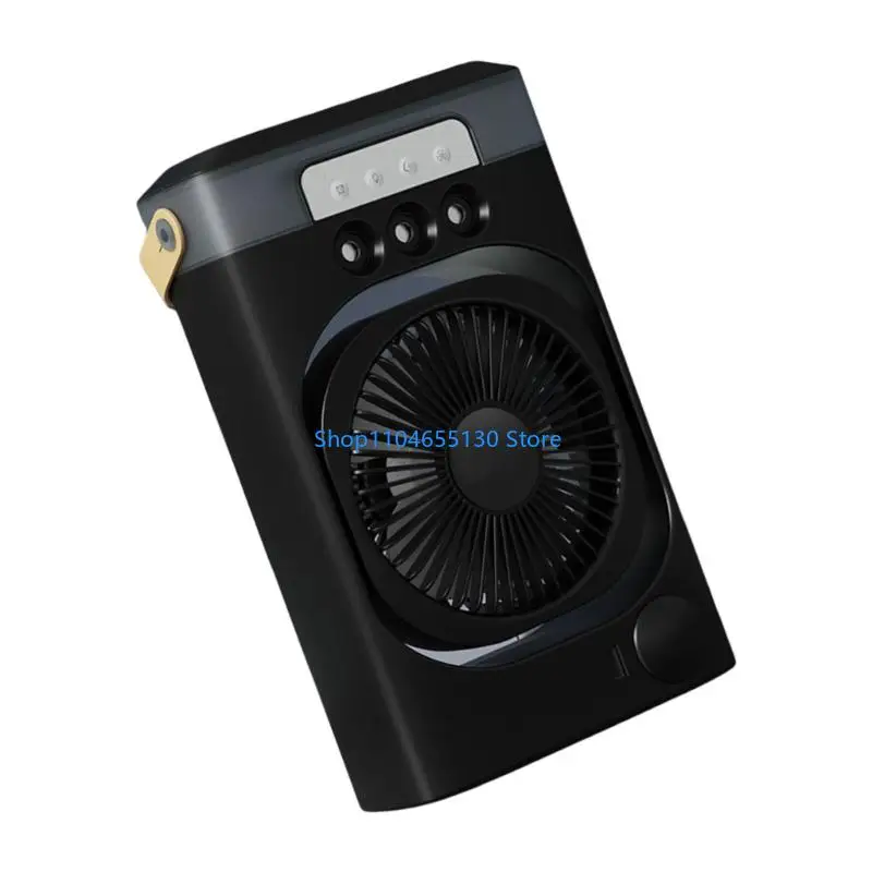 Небольшой USB -кондиционер Портативный вентилятор охлаждения настольных компьютеров с 3 скоростью и 7 светодиодным светом для в