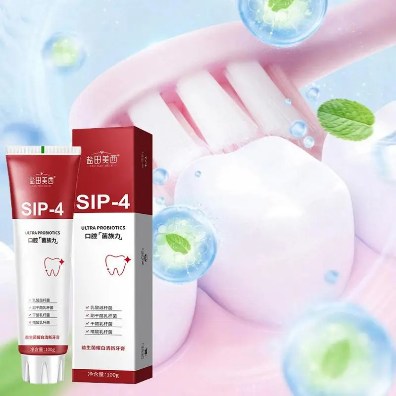 Sip-4 Probiotic Whitening Toothpaste Brightening & Stain Removing Sp-4 Probiotic Toothpaste Fresh Breath Teeth Whiten Toothpaste