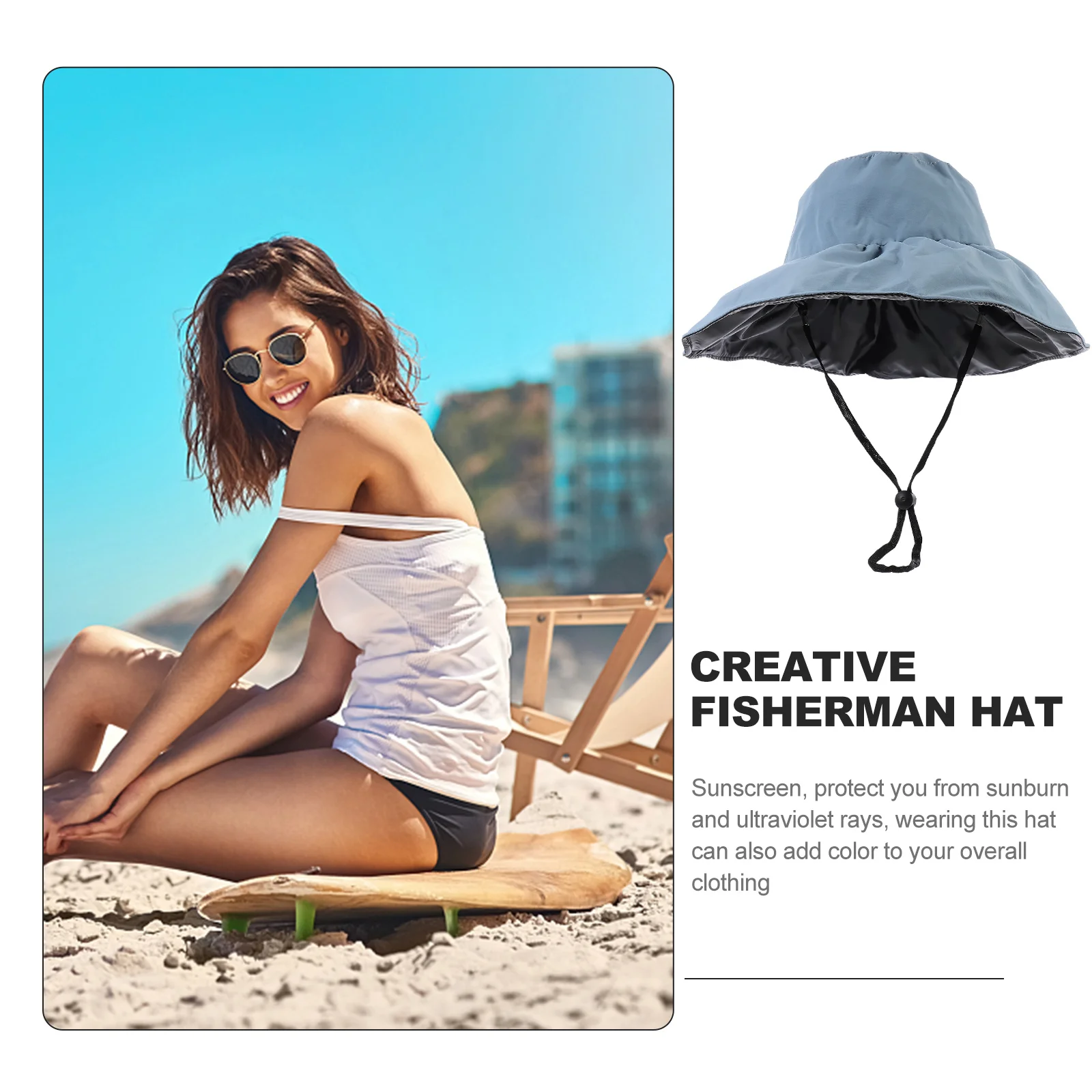

Vinyl Bucket Hat Ladies Sun Multipurpose Sunshade Women Wide Brim Lightweight Summer Breathable Anti UV Foldable Outdoor Fashion