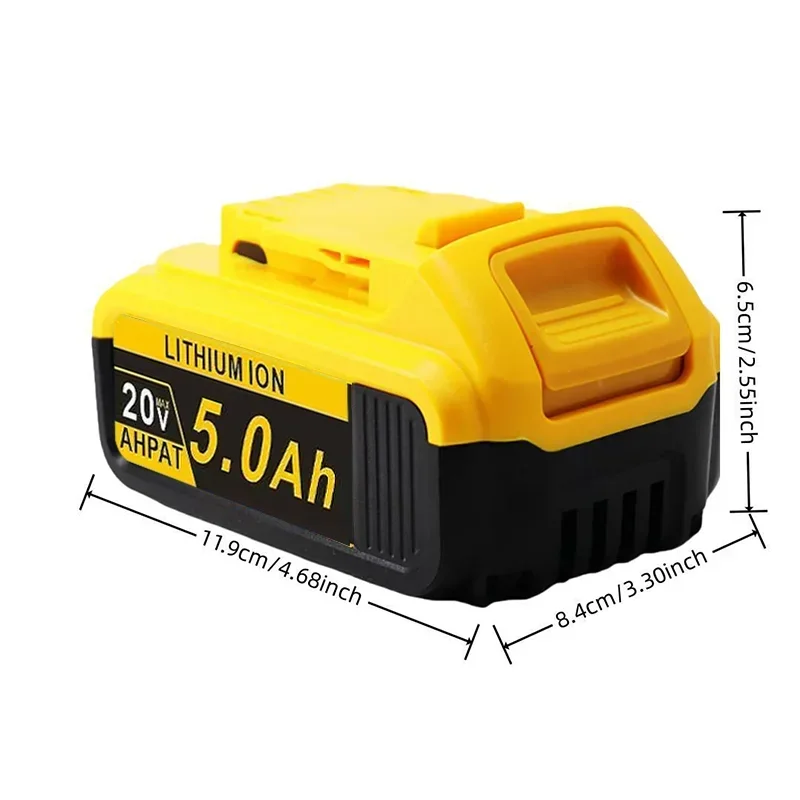 New 100% Original 5000mAh 20V for Dewalt Power Tool Battery DCB206 20V 5.0Ah Battery DCB206 20V Battery DCB205 DCB200