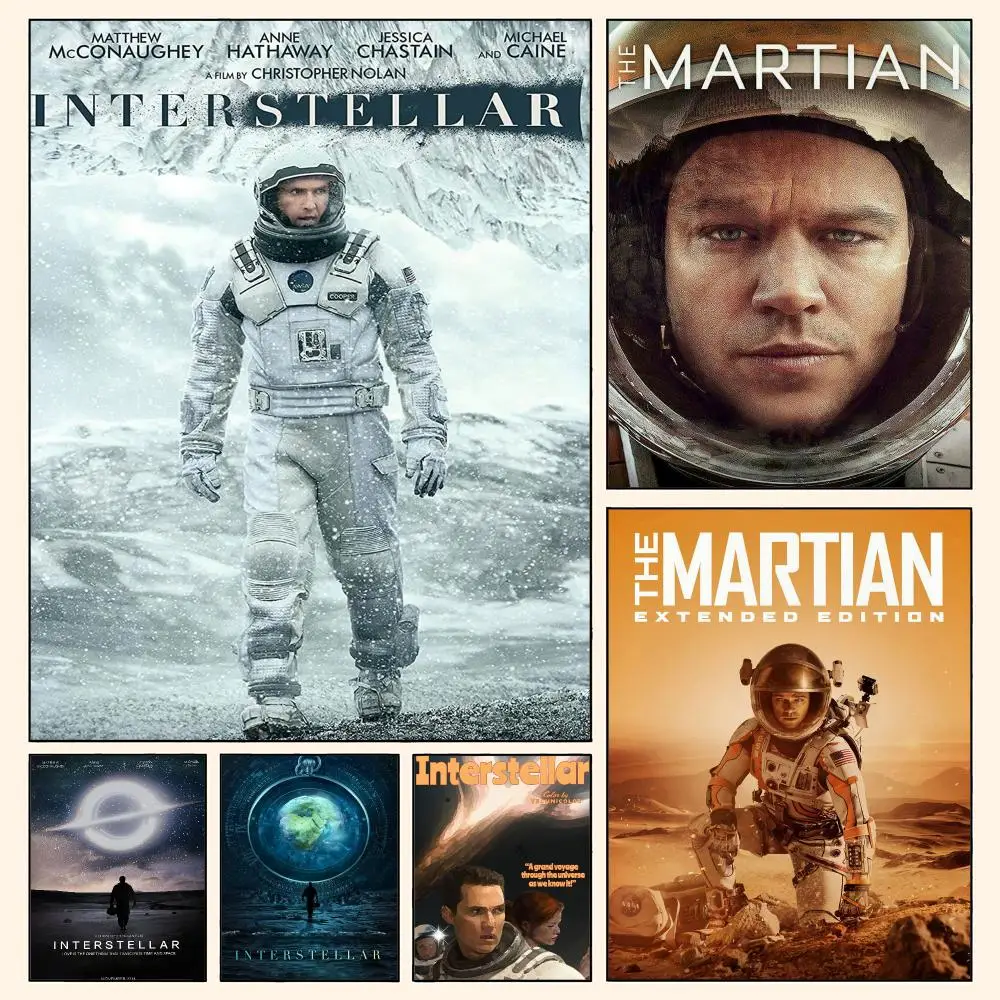 Interstellar Poster Waterproof HD Modern Peel And Stick Wall Decor Living Room Dorm Garage