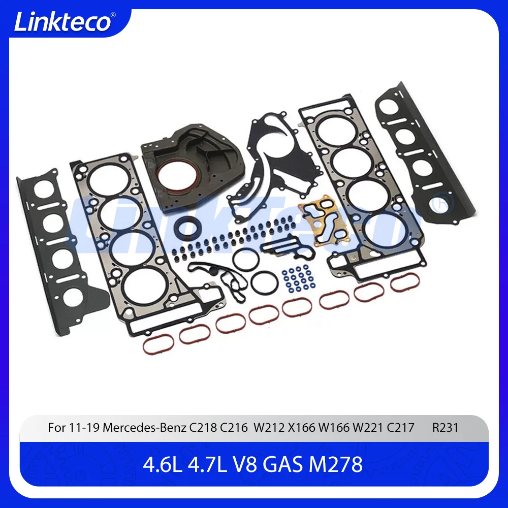 

Engine Cylinder Head Full Gasket Set For 11-19 4.6 4.7 T L M278 Mercedes-Benz C218 W212 X166 W166 W221 E550 GL450 S500 4.6L 4.7L