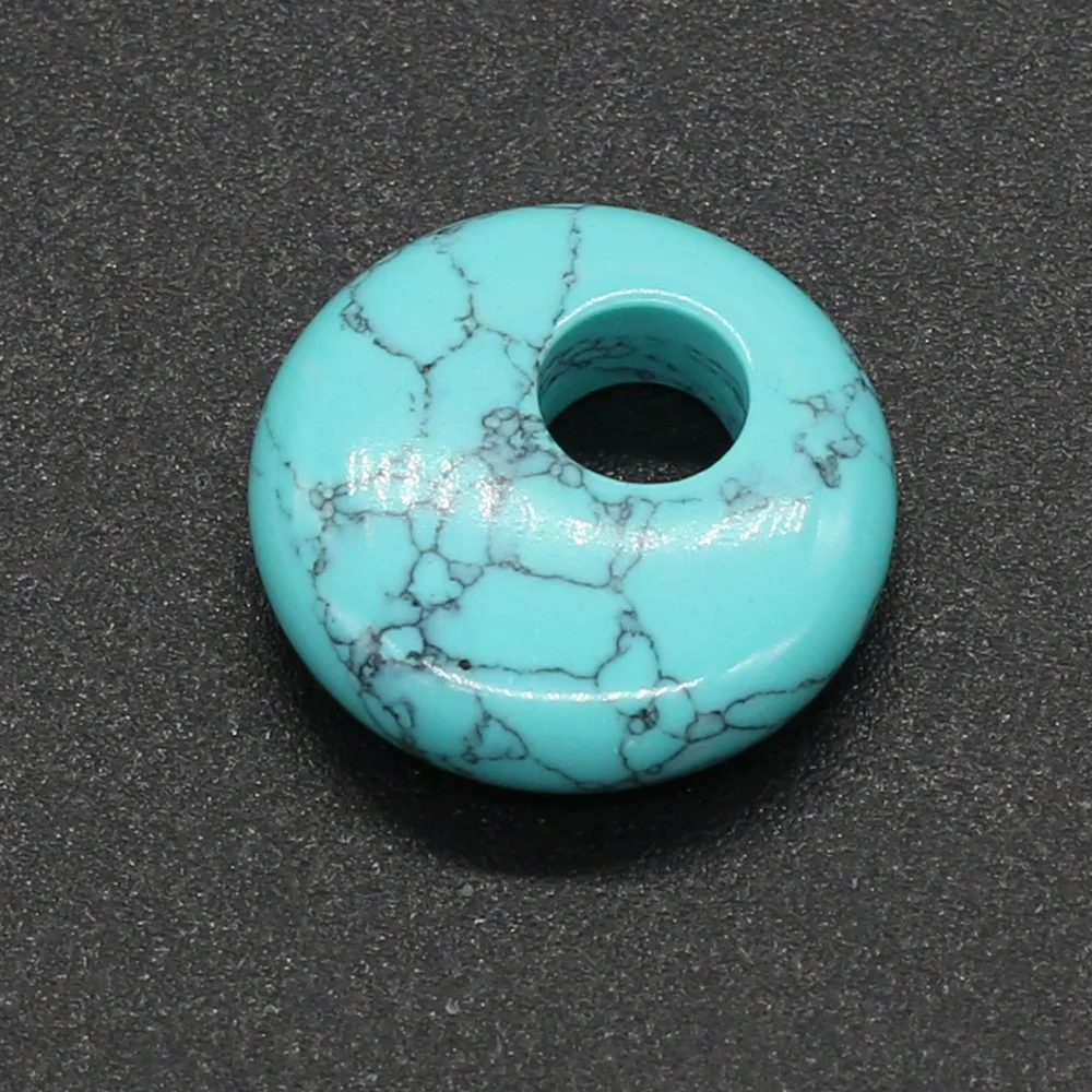 5pcs Natural Turquoises Rose Quartzs Beads Big Hole Loose Beads for Making DIY Jewelry Necklace Gift Size 18mm Hole 5.5mm