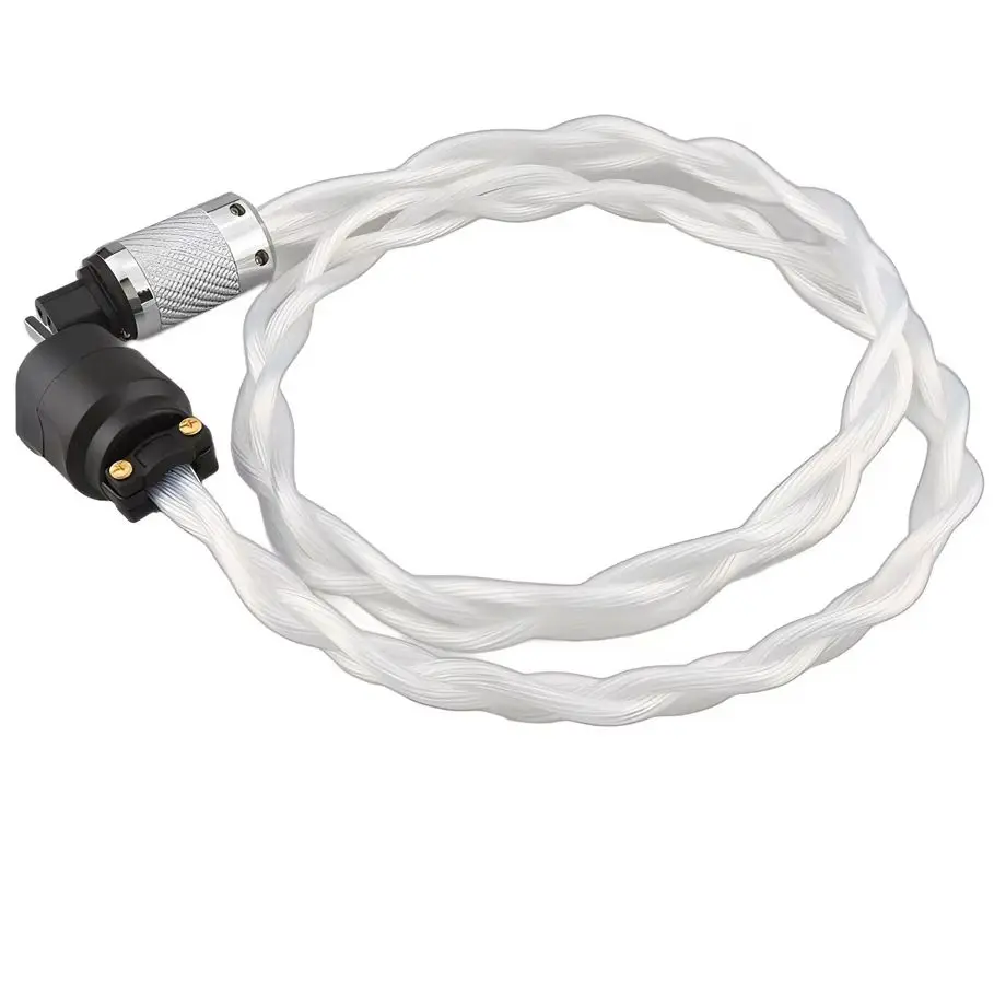 Câble d'alimentation ca britannique à cristal unique 5N OCC, amplificateur audio Audiophile, filtre DAC, câble d'alimentation HIFI, prise plaquée Rhodium en fibre de carbone