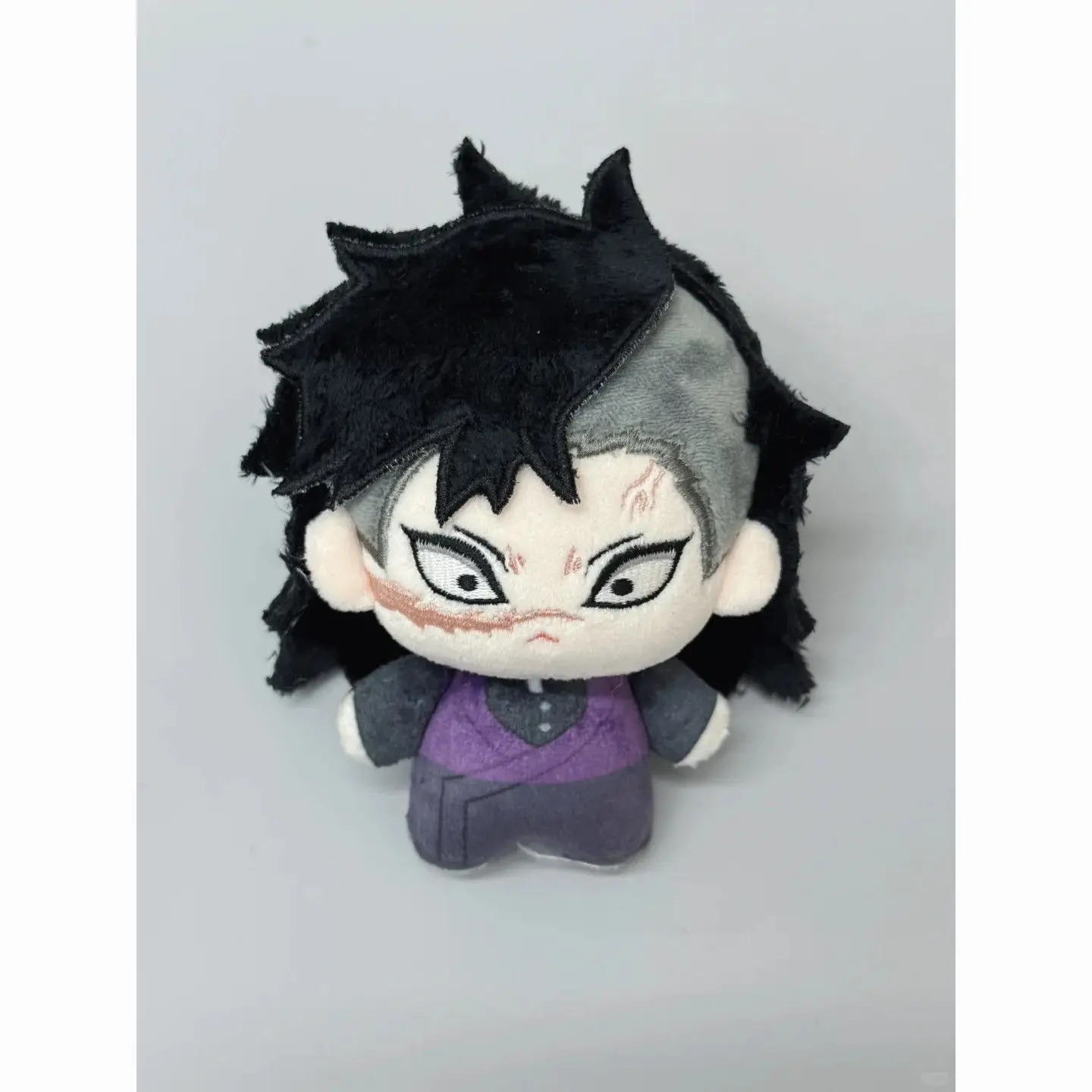 Anime Demon Slayer Shinazugawa Sanemi Uzui Tengen Cosplay 10CM Kawaii Anime llavero colgante de felpa peluches regalos de navidad
