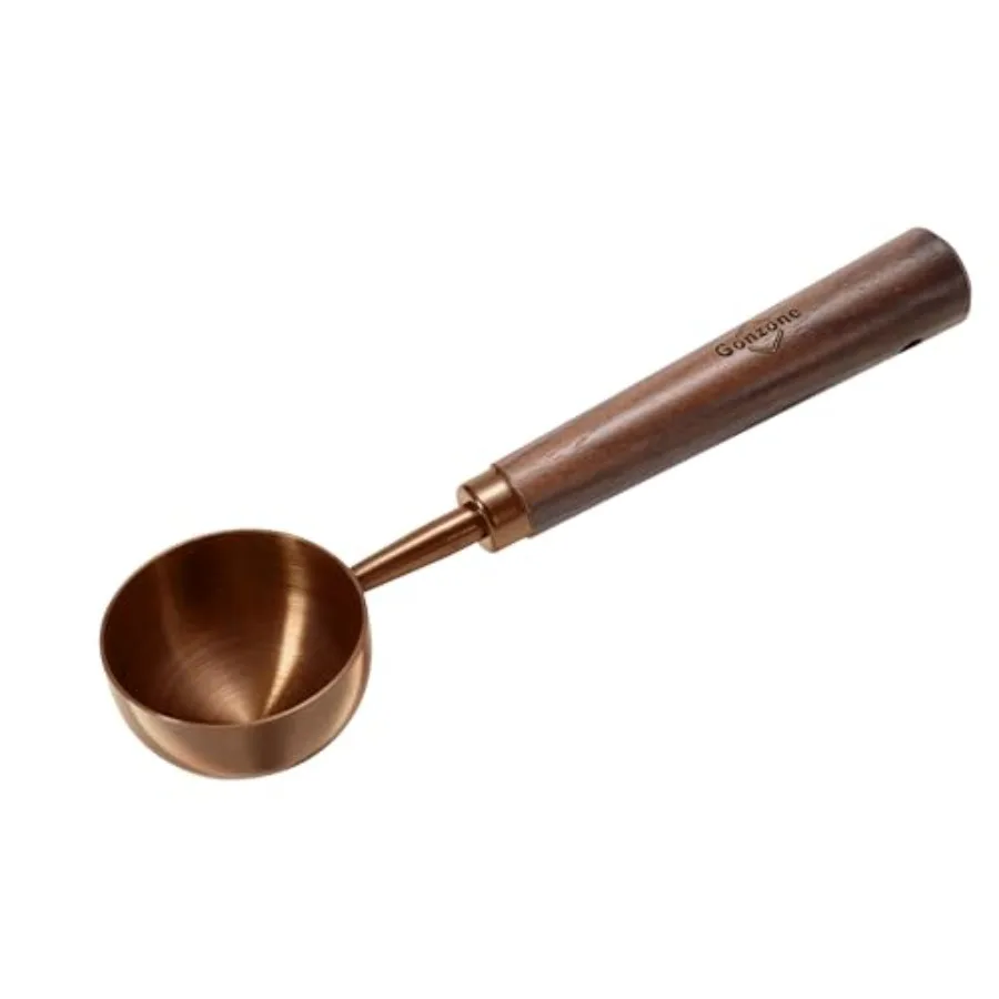 Vintage Coffee Measuring Spoon - 304 Stainless Steel, Coffee Scoop 10g Capacity, Walnut Handle - Perfect for Coffee, Tea, and M