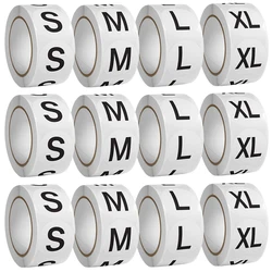 500pcs/Roll S/M/L/XL Size Identification Label Clothing Pants Size Round Label Sticker Clothing Consumables Accessories