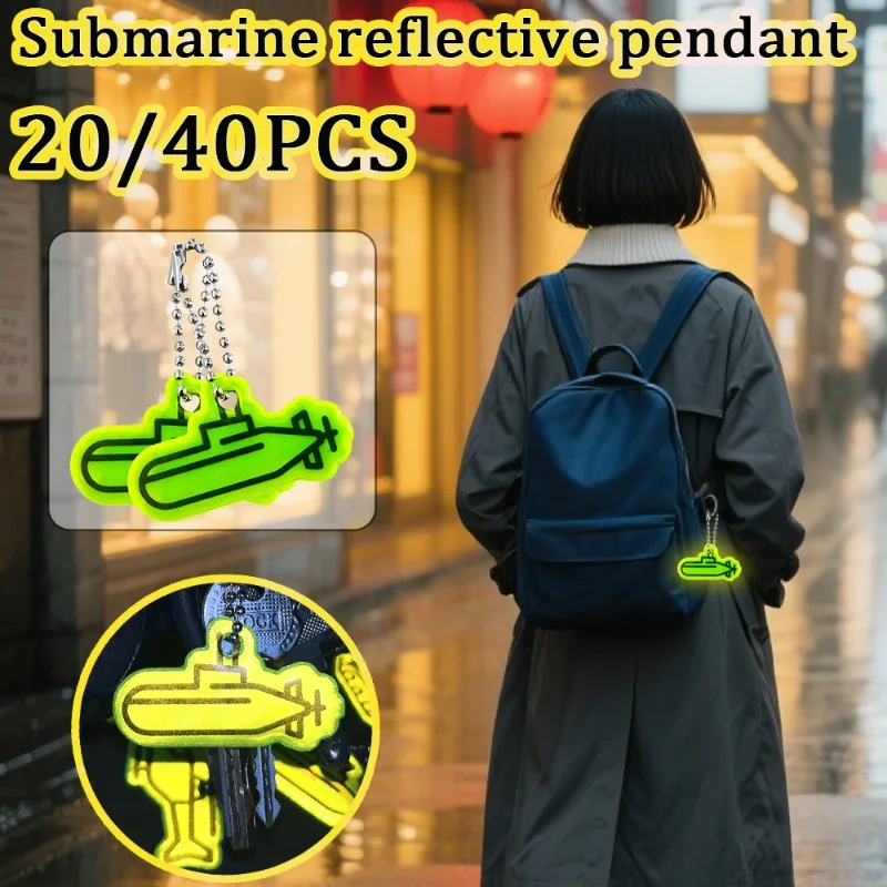 U-Boot-Cartoon-reflektierender Schlüsselanhänger, leuchtend, reflektierend, kreativ, dekorativ, Reiserucksack, Zubehör, kleine Geschenke