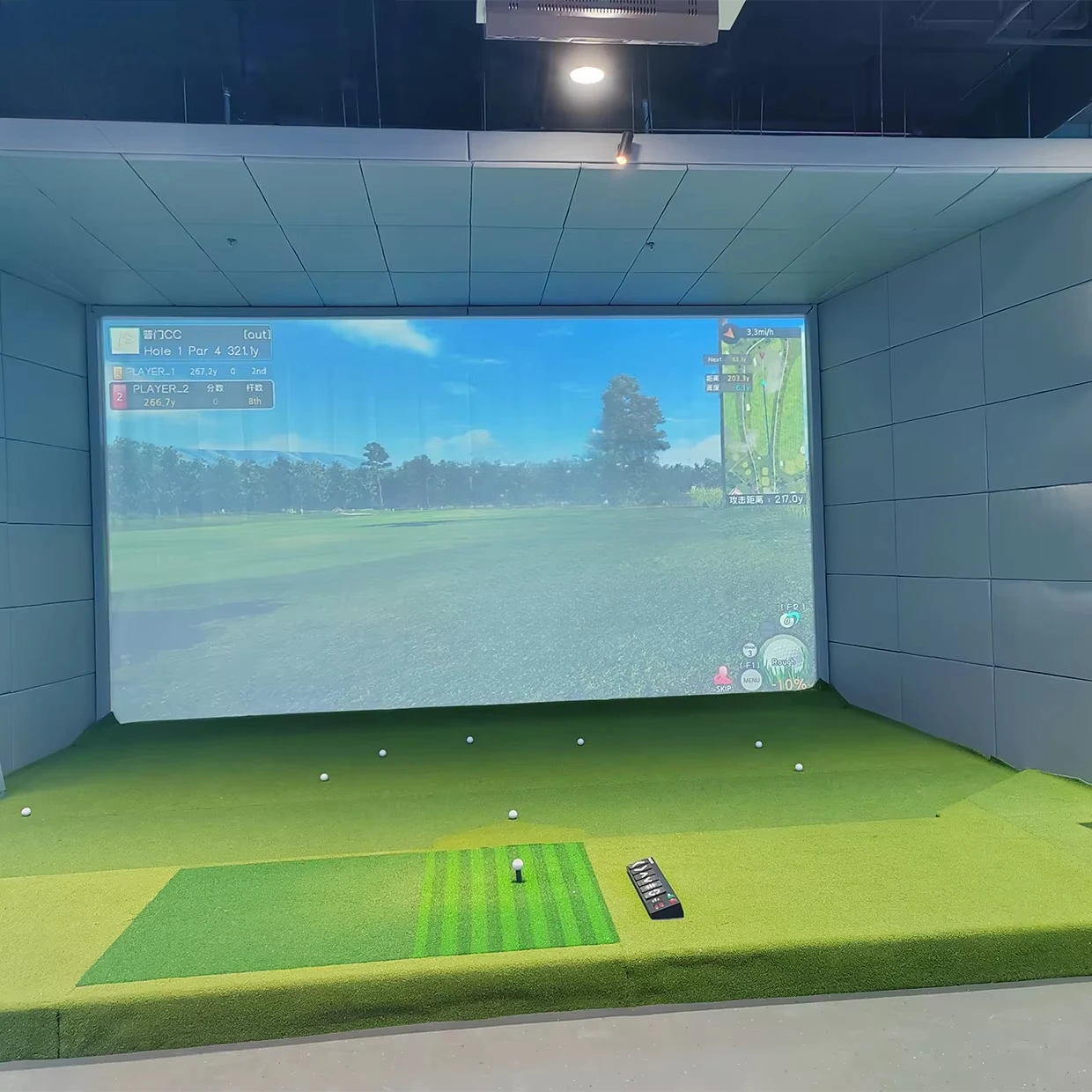 LJ Factory Price Indoor Golf Simulator Sports Golf Trainer for Amusement Park for Training and Fun